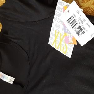 LuLaRoe NOIR Solid Black Perfect T XXS NEW Swing Tunic Tee Shirt Top RARE